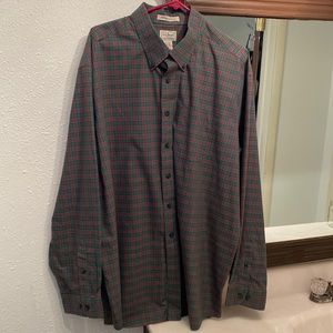 LL Bean mens long sleeve button down shirt.